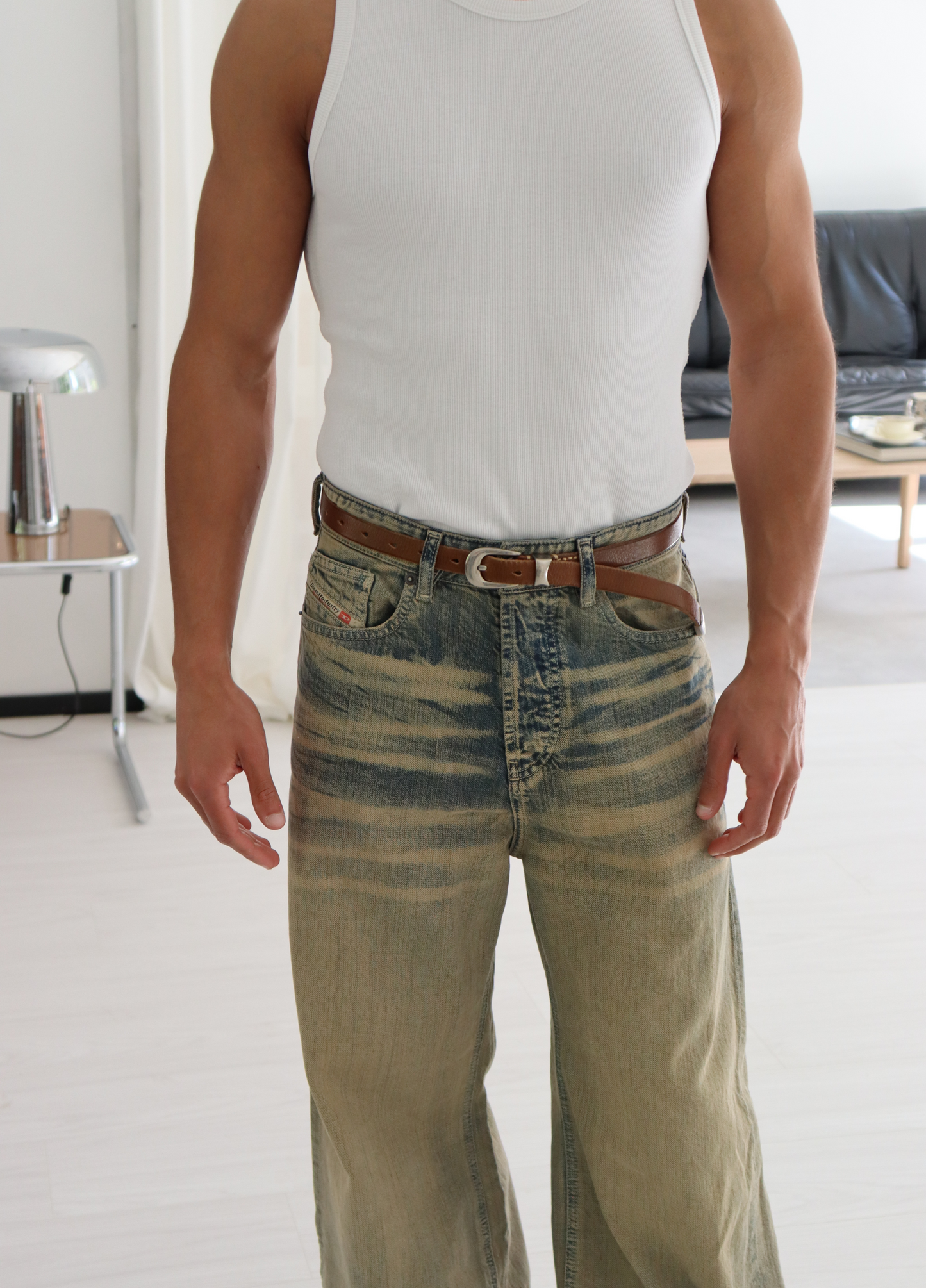 Light Brown thin Belt