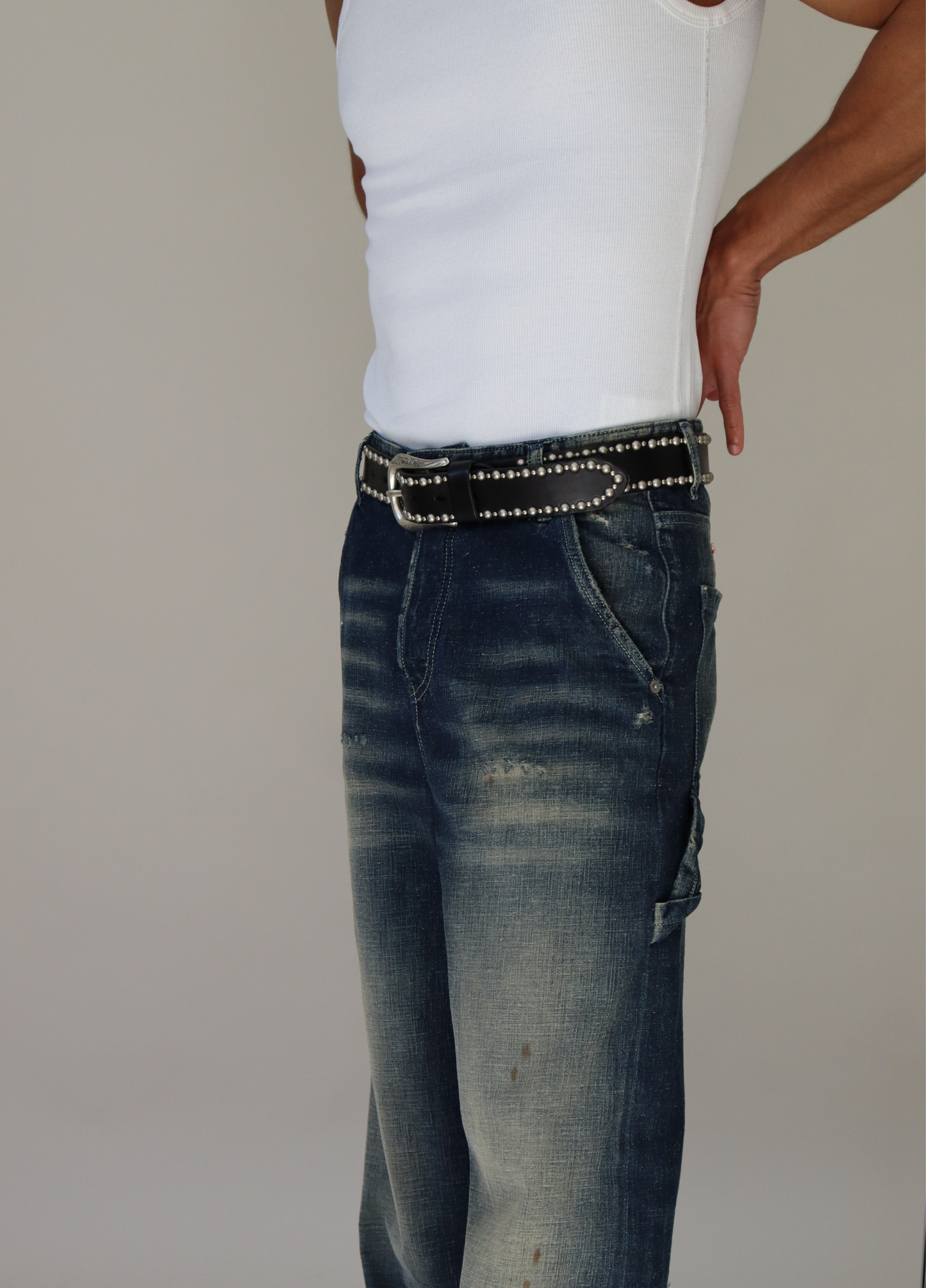 Black Studded Belt