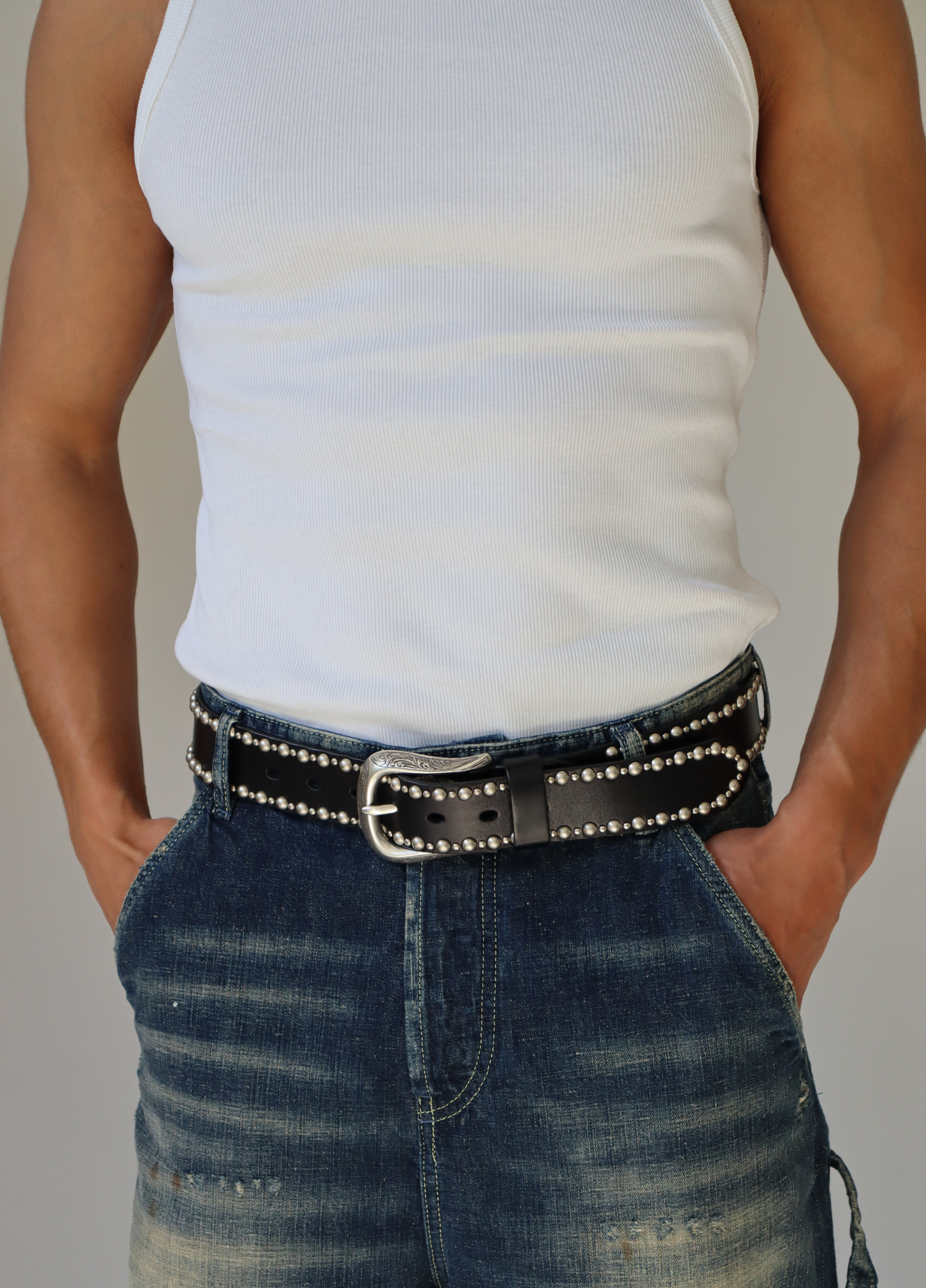 Black Studded Belt