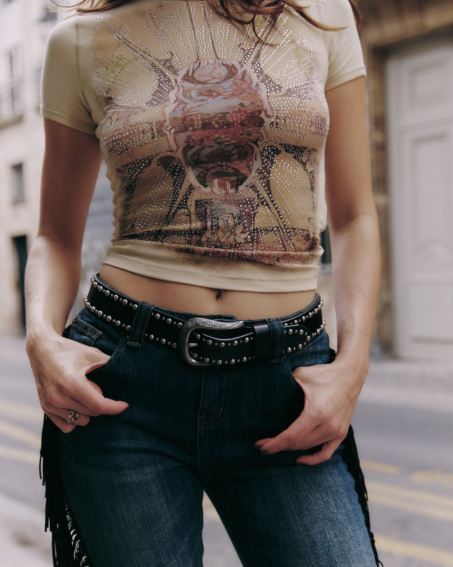 Black Studded Belt