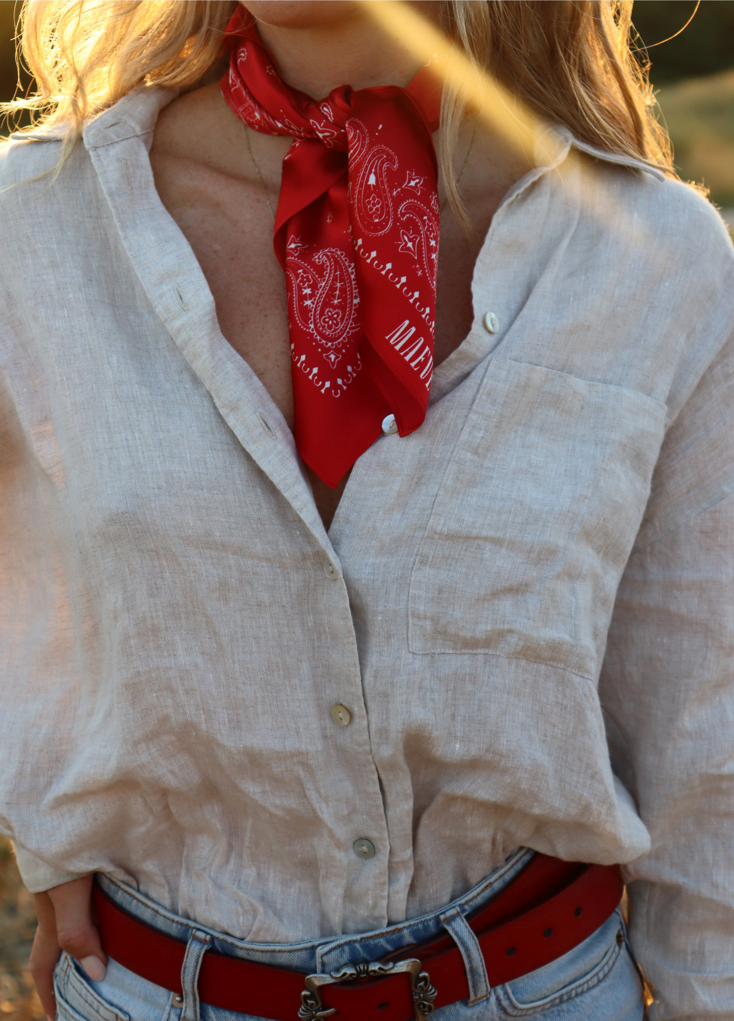 Red Paisley Bandana