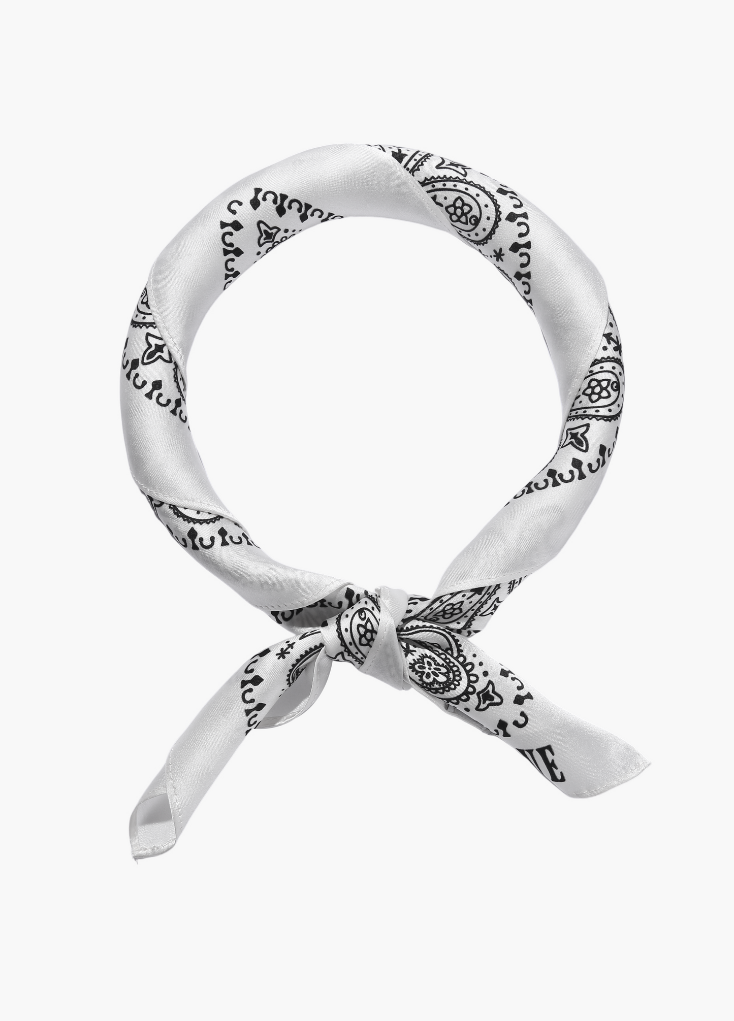 White Paisley Bandana