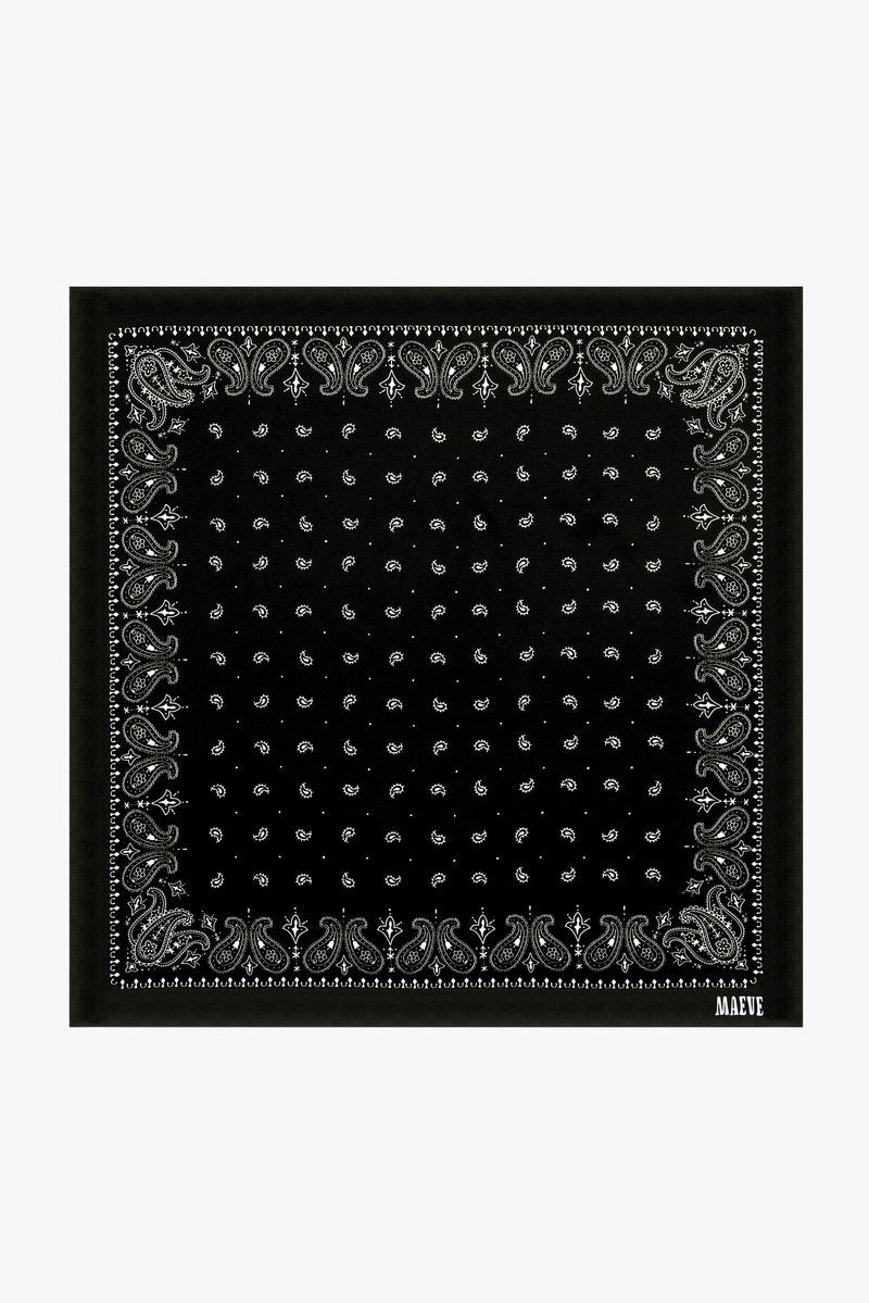Black Paisley Bandana