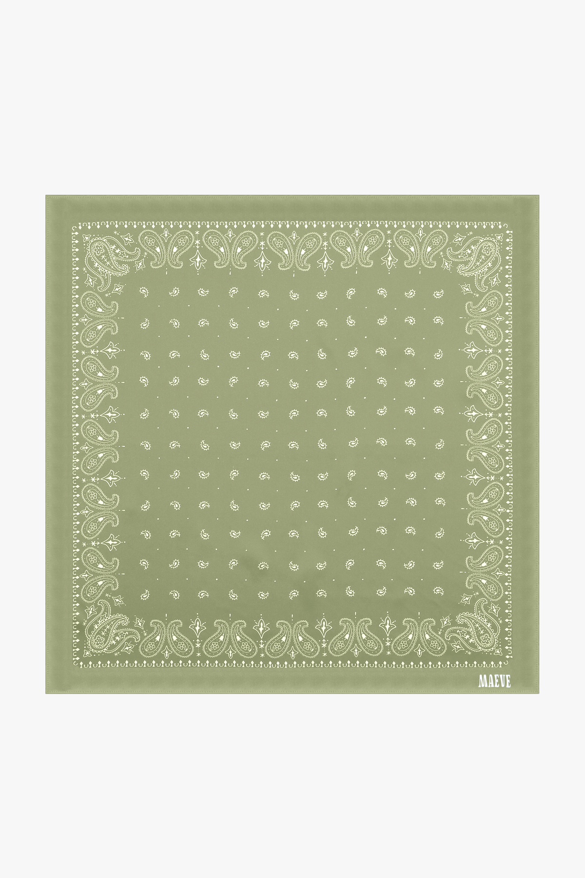Light Green Paisley Bandana