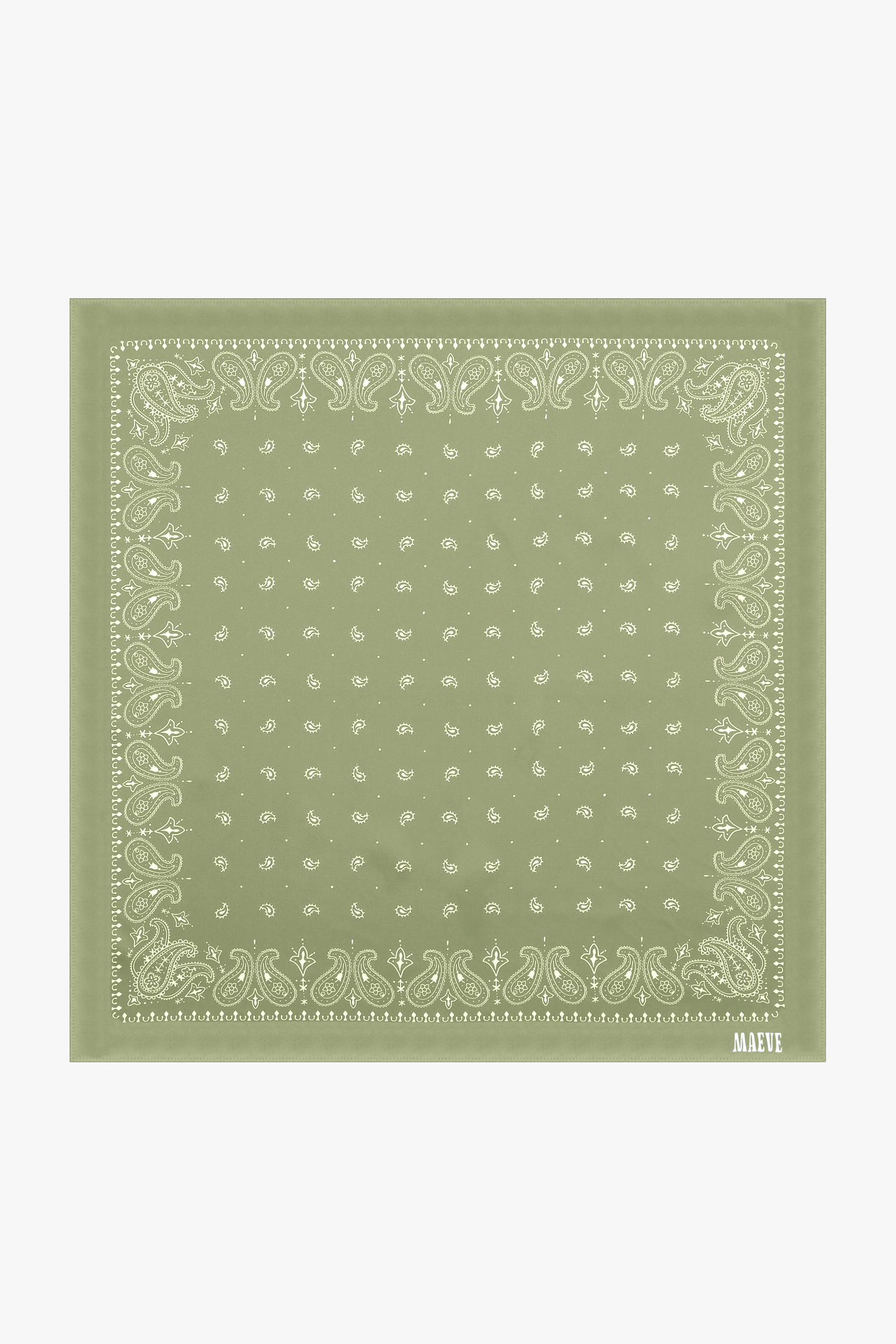 Light Green Paisley Bandana