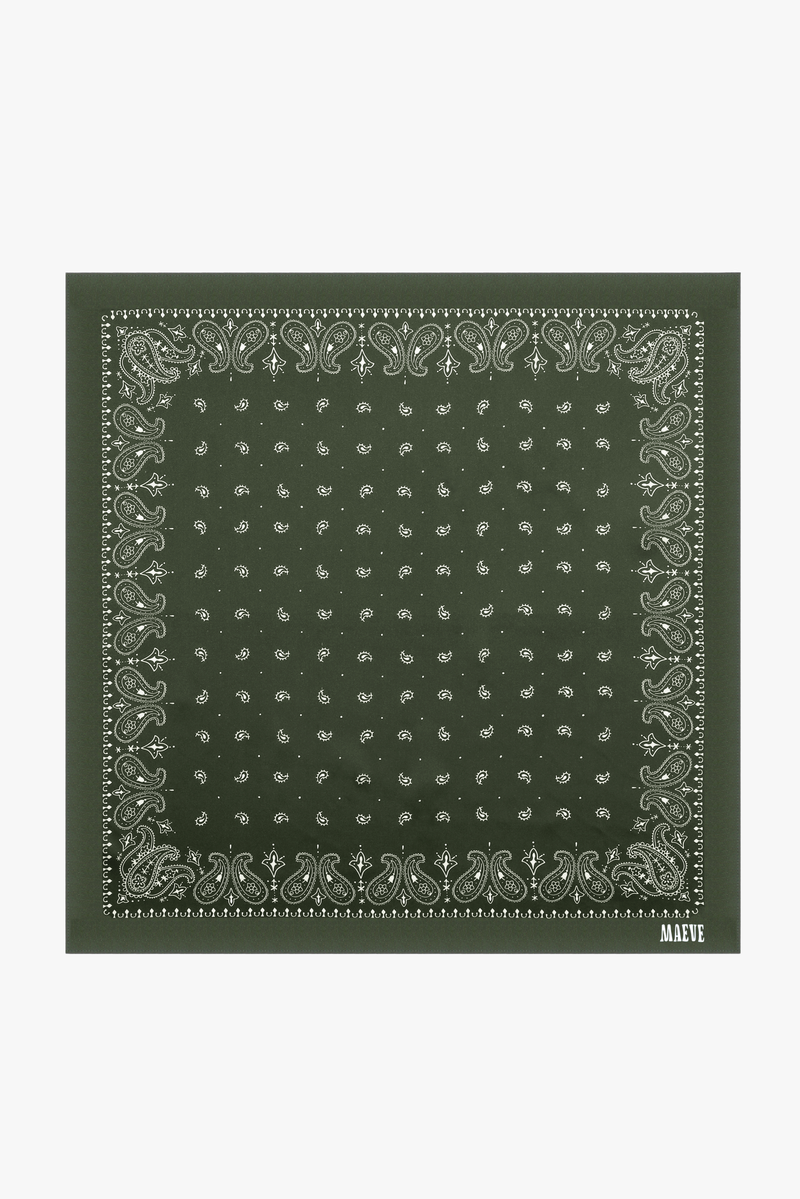 Green Paisley Bandana