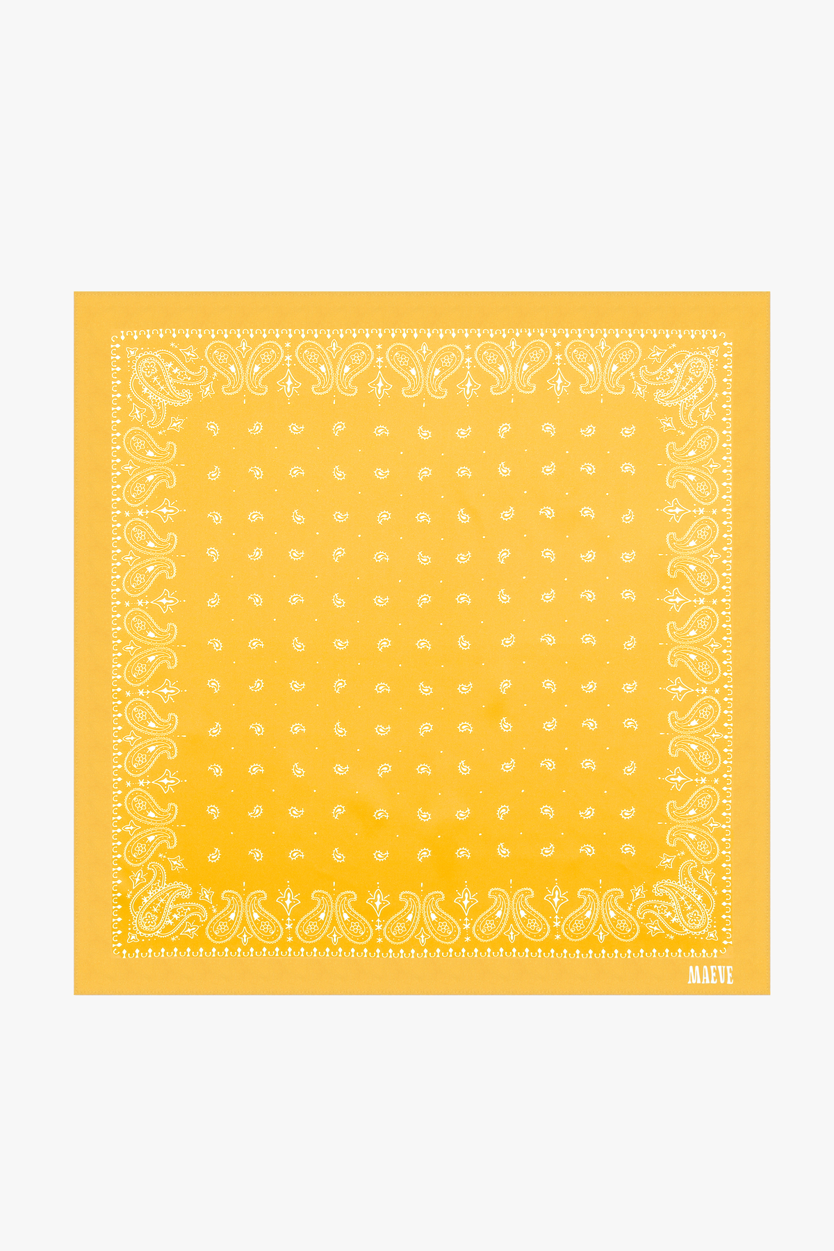 Yellow Sand Paisley Bandana
