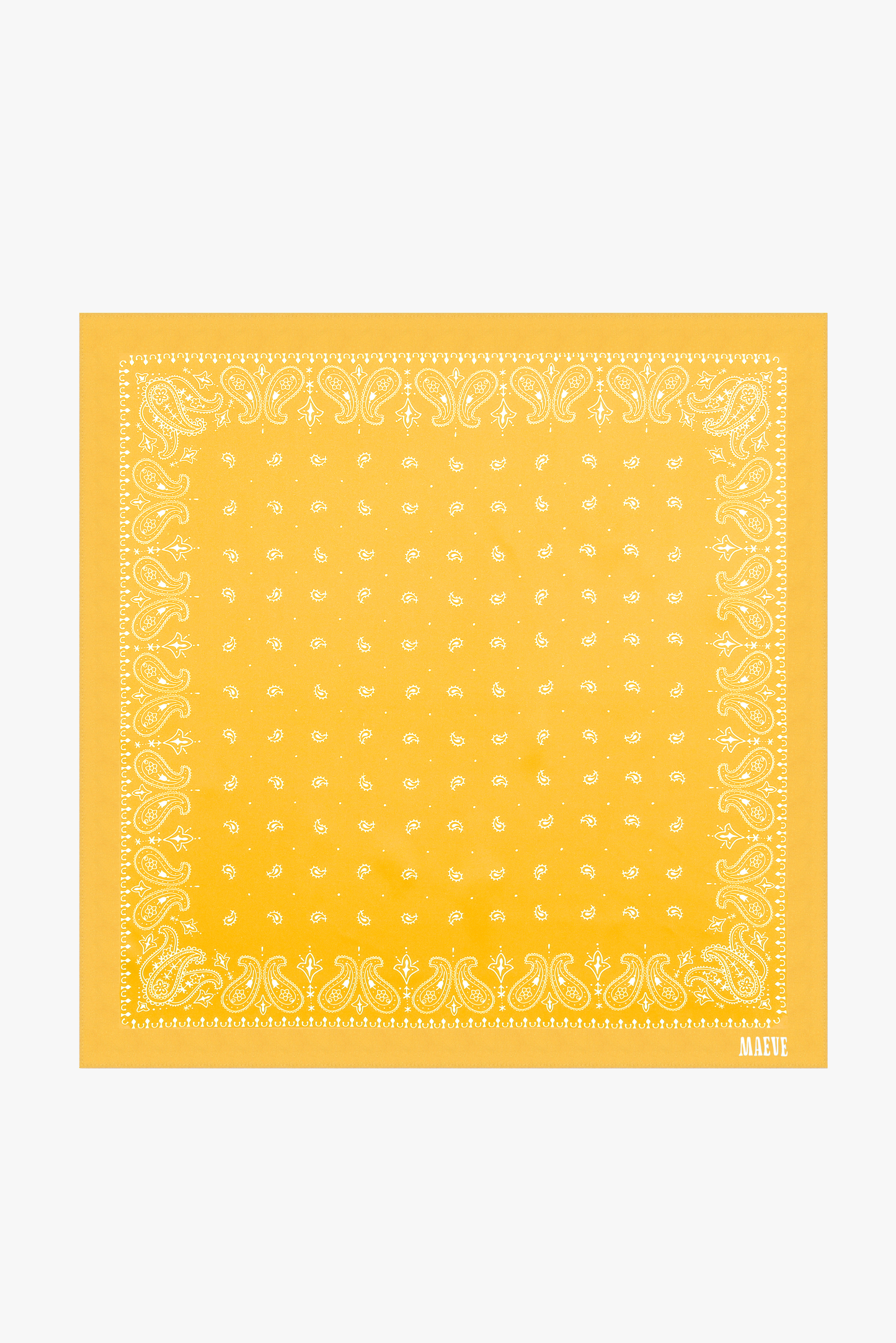 Yellow Sand Paisley Bandana
