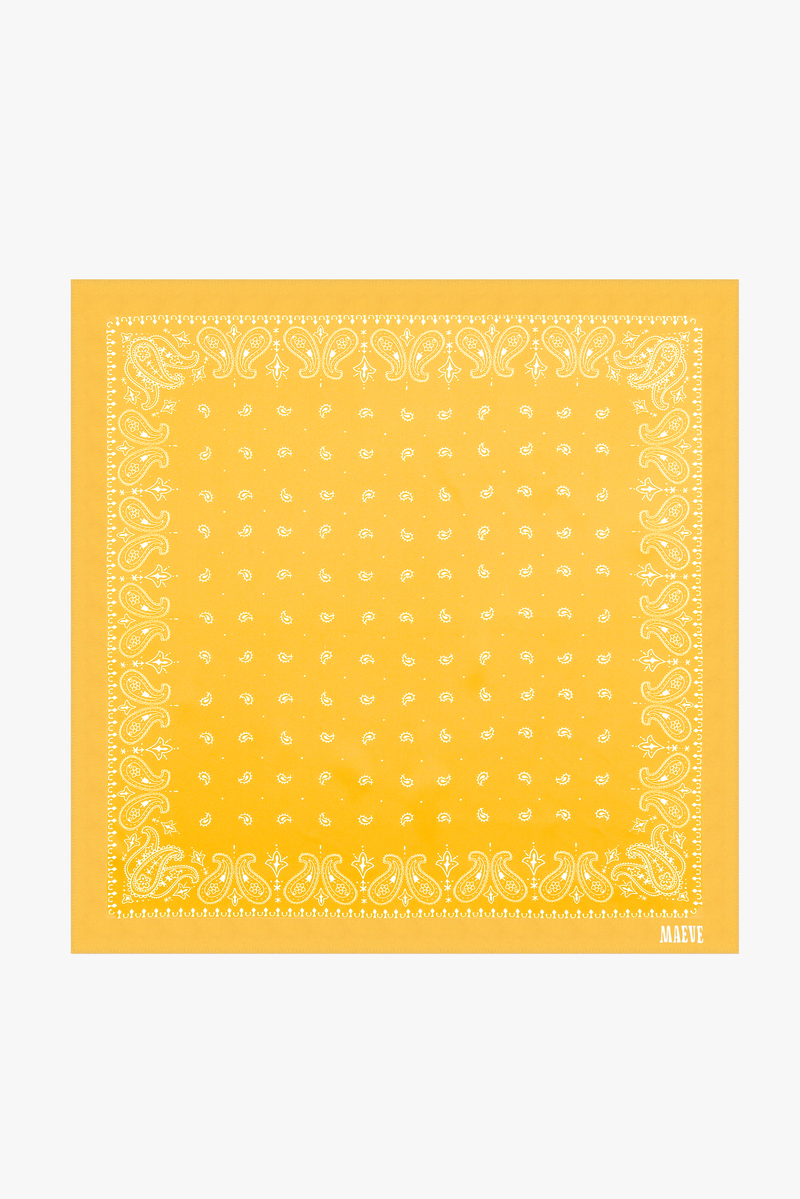 Yellow Sand Paisley Bandana