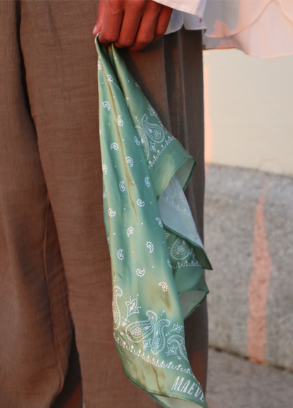 Light Green Paisley Bandana