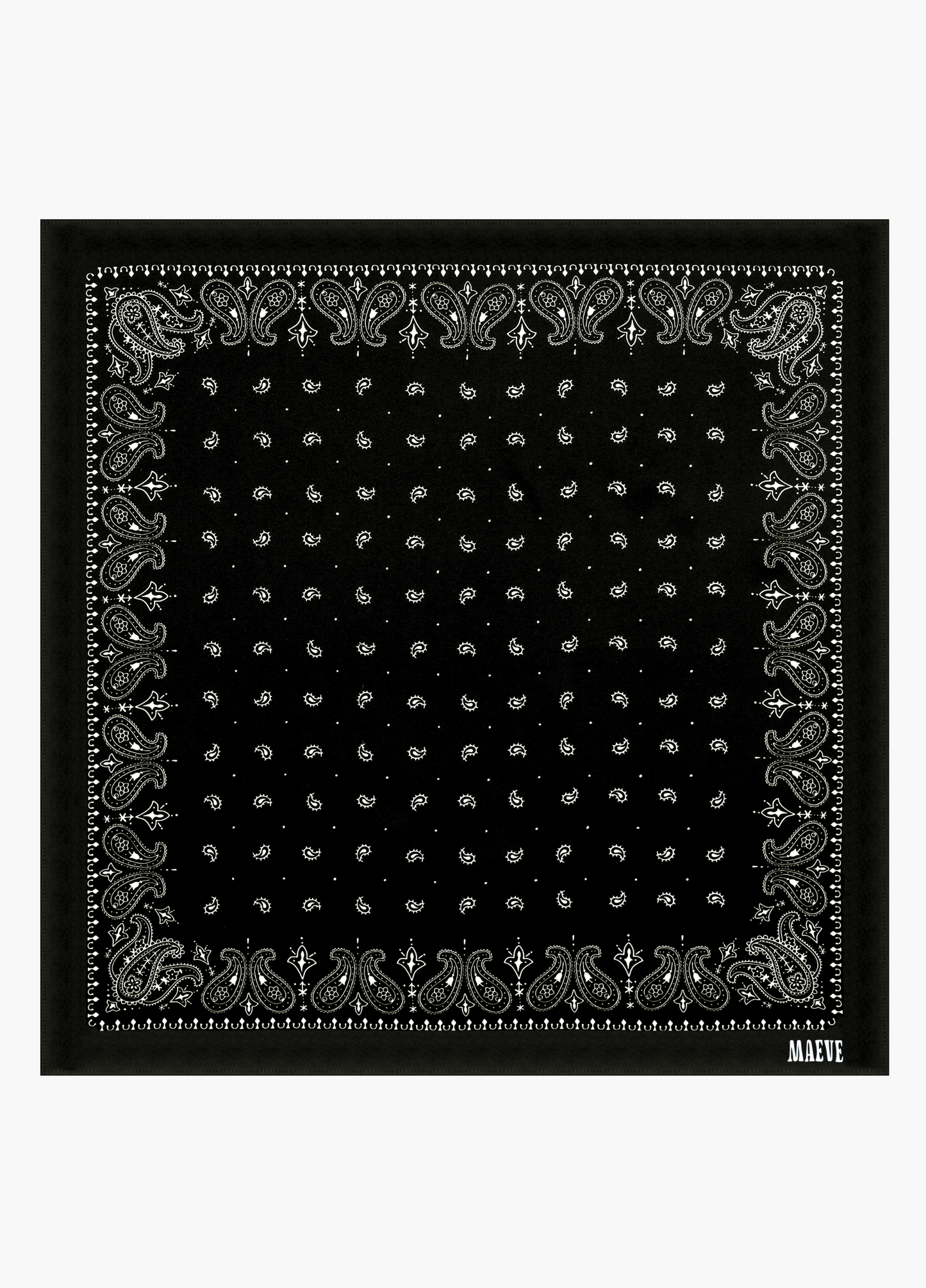 Black Paisley Bandana