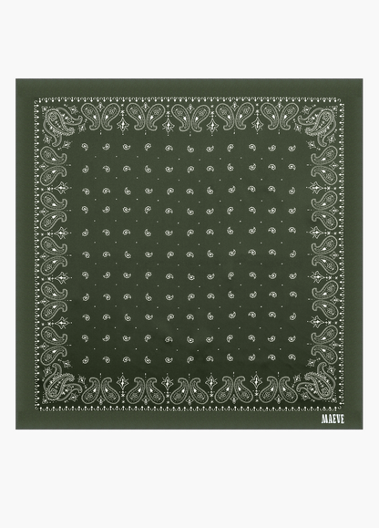 Green Paisley Bandana