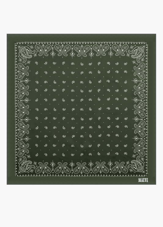 Green Paisley Bandana