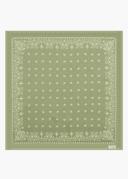 Light Green Paisley Bandana