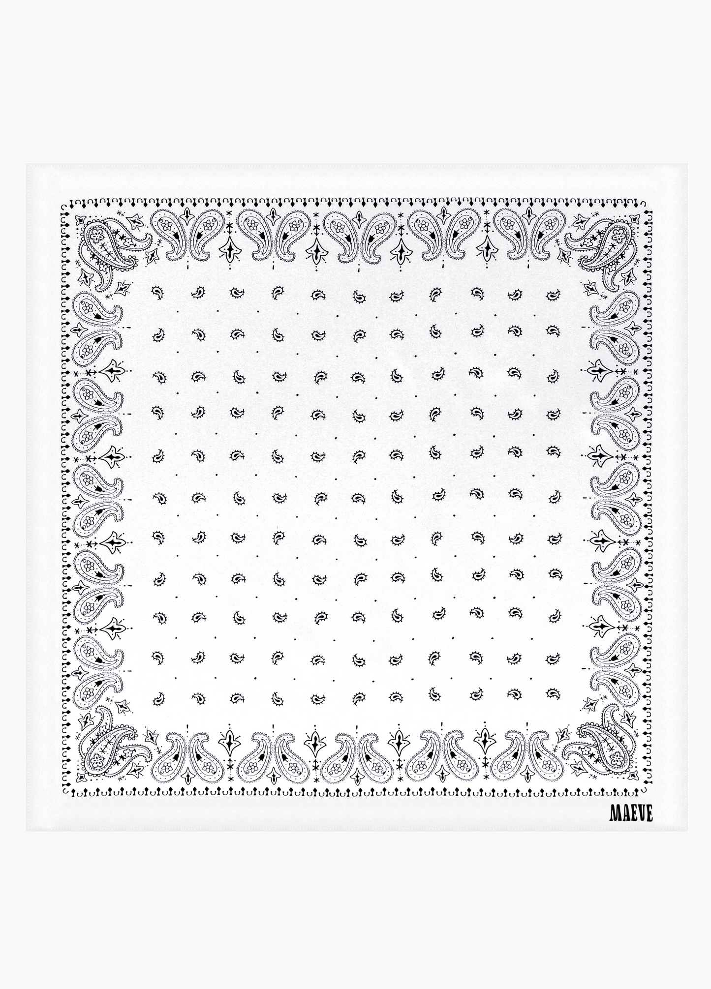 White Paisley Bandana