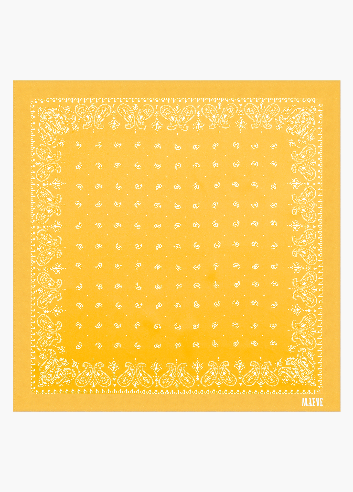 Yellow Sand Paisley Bandana