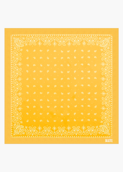 Yellow Sand Paisley Bandana