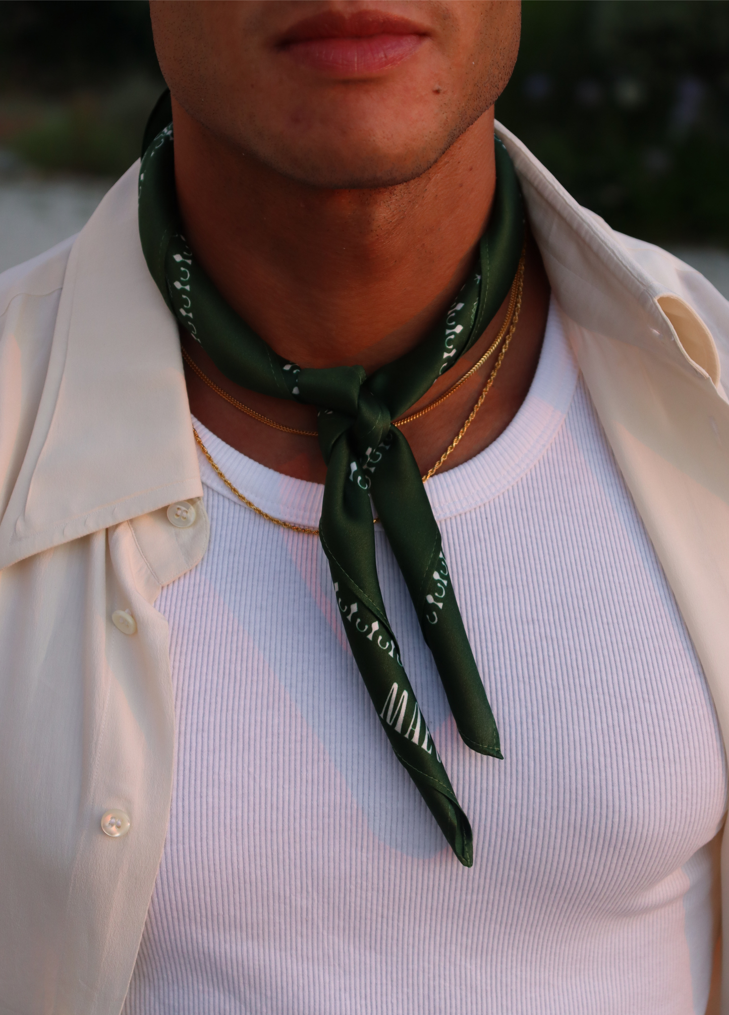 Green Paisley Bandana