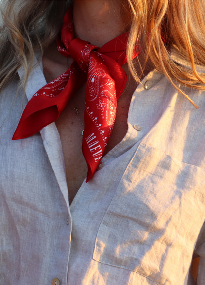 Red Paisley Bandana