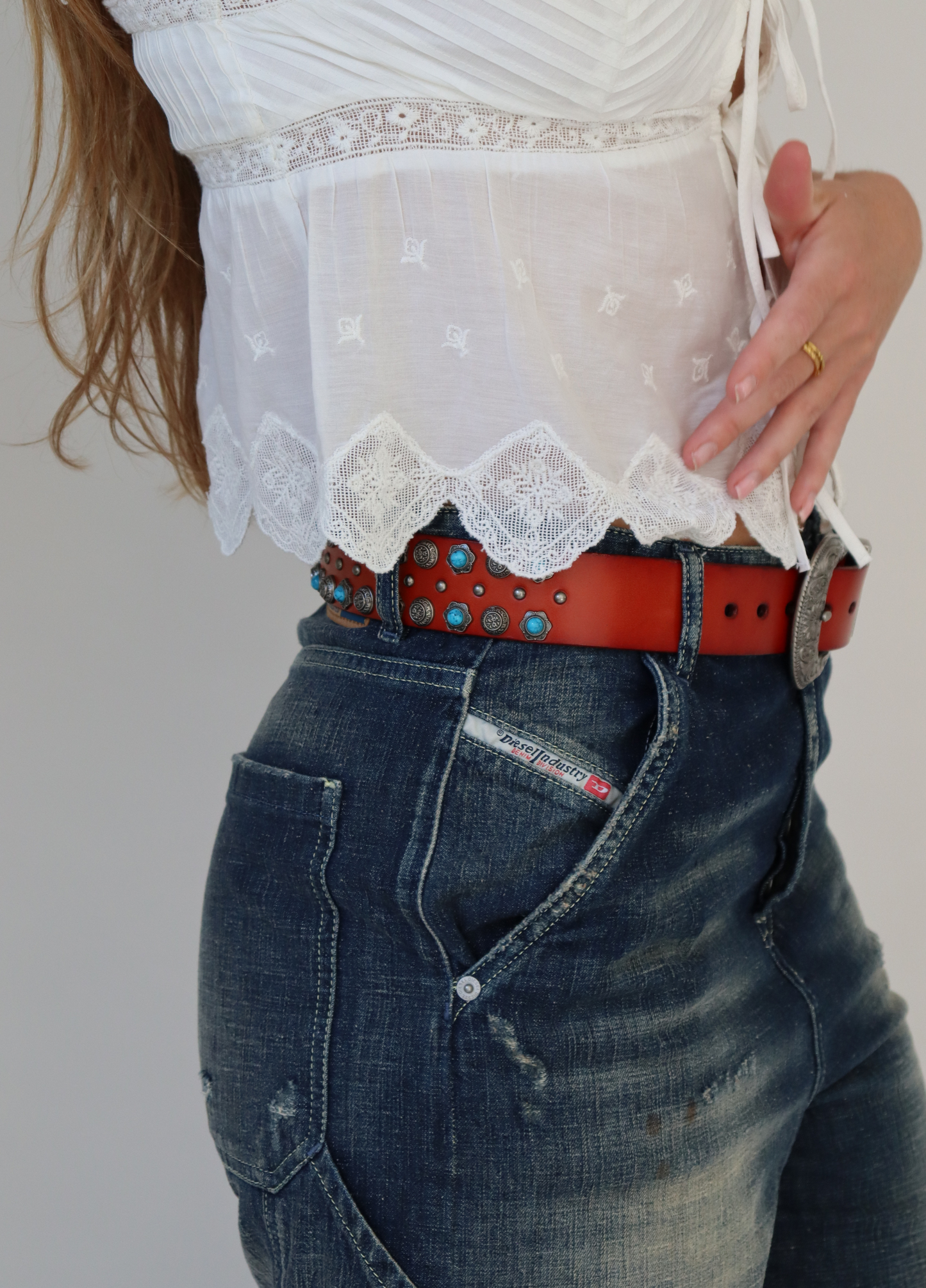 Red Studded Belt