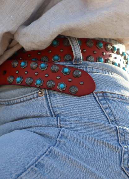 Red studded Belt