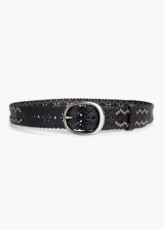 Black Rivet Belt