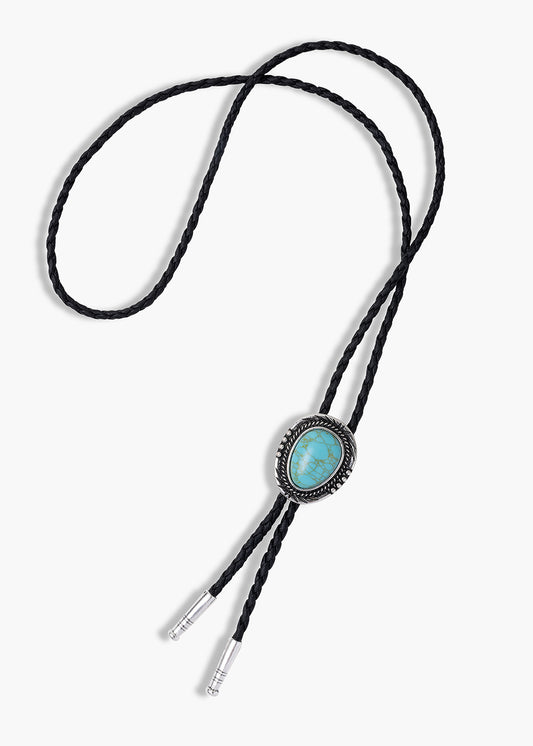 Blue aye Bolo Tie