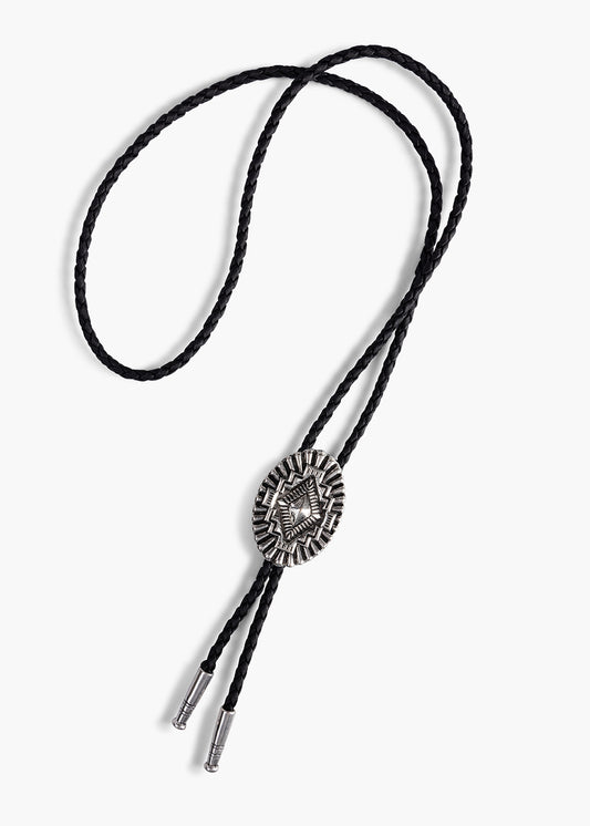 Native oval Bolo tie