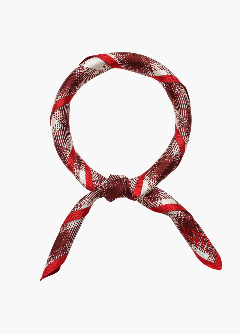 Cherry wood Plaid Bandana
