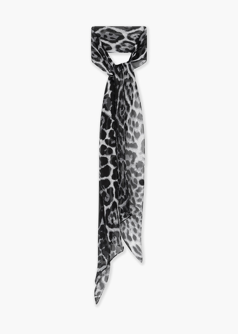 Leopard Scarf Black