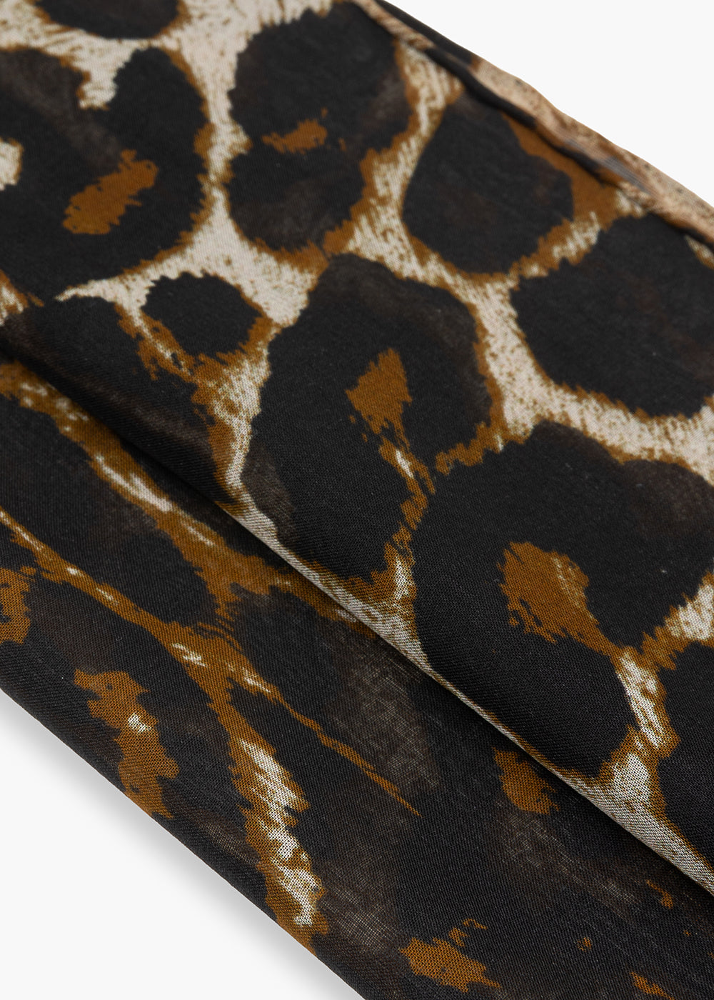 Leopard Scarf Black