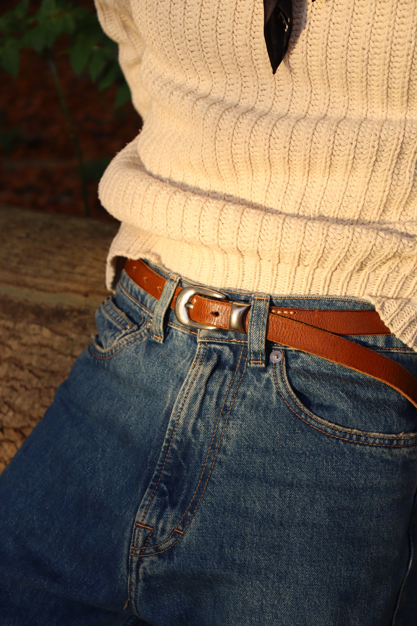 Light Brown thin Belt