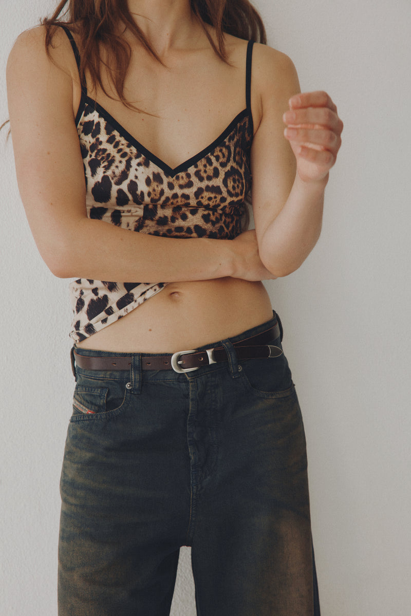 Dark Brown thin Belt