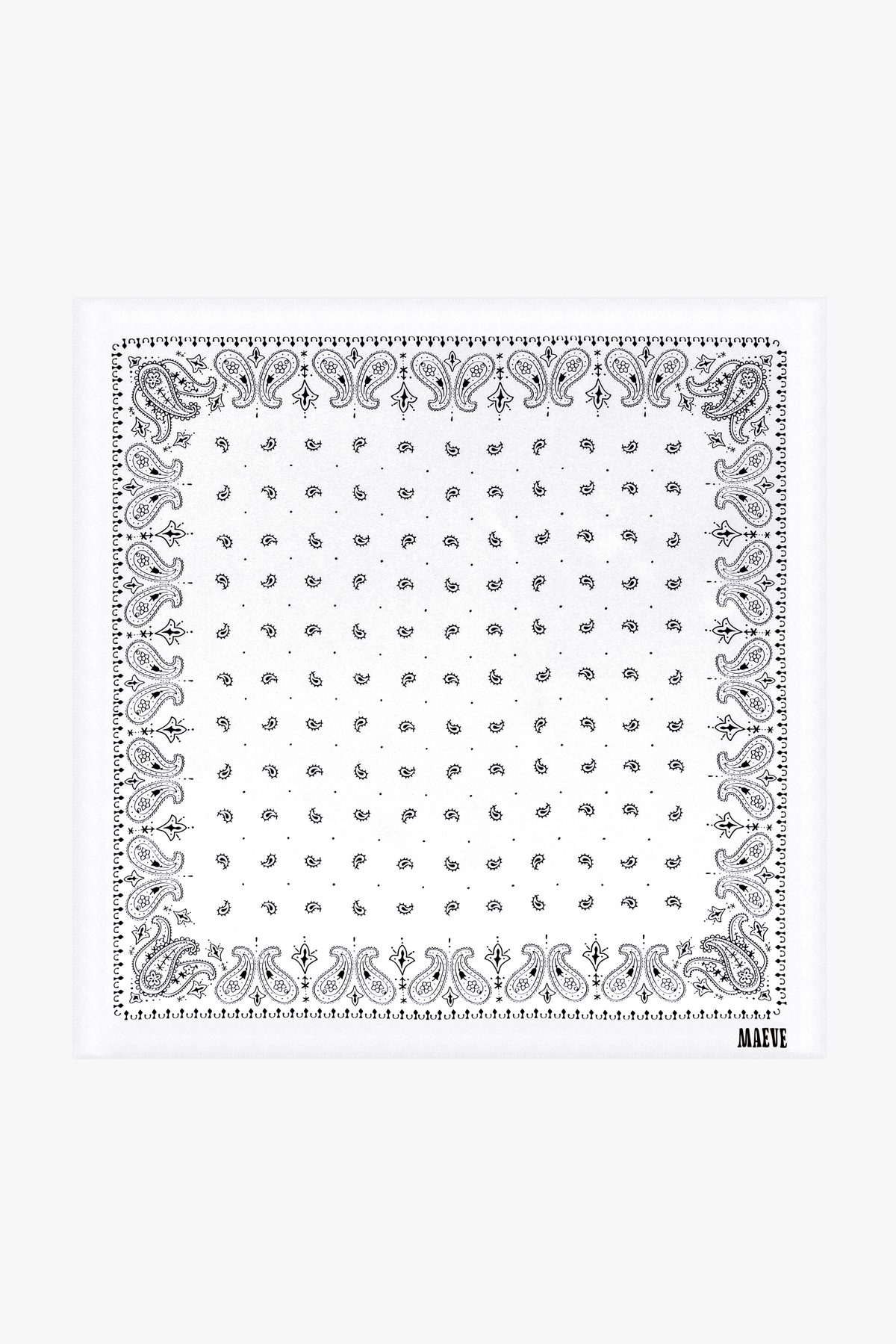 White Paisley Bandana