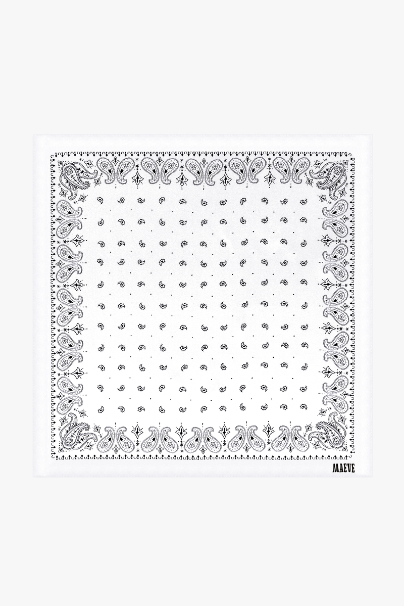 White Paisley Bandana