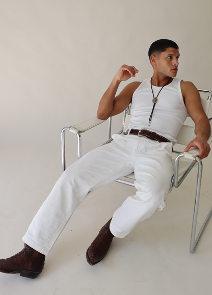 Brown aye Bolo tie